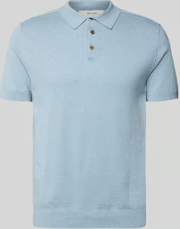 Selected Homme Regular fit Poloshirt van Mix van biologisch katoen Model 'BERG' - Foto 9