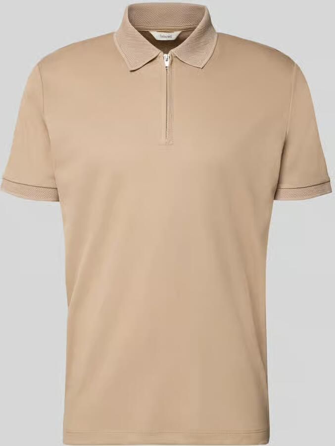Selected Regular fit Poloshirt van Mix van biologisch katoen Model 'FAVE'