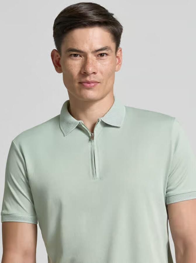 Selected Homme regular fit poloshirt van mix van biologisch katoen model 'FAVE' - Foto 3