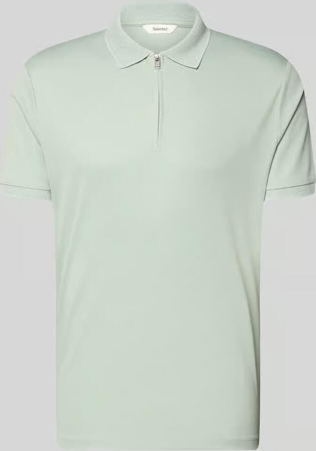 Selected Homme regular fit poloshirt van mix van biologisch katoen model 'FAVE' - Foto 4