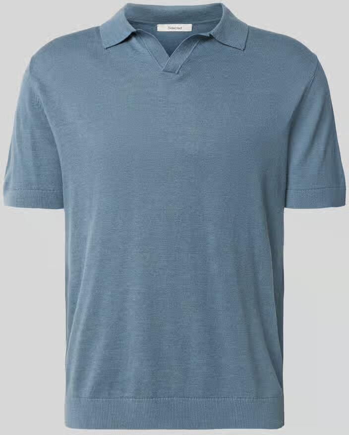 Selected Homme regular fit poloshirt van mix van katoen en linnen model 'MATTIS' - Foto 8