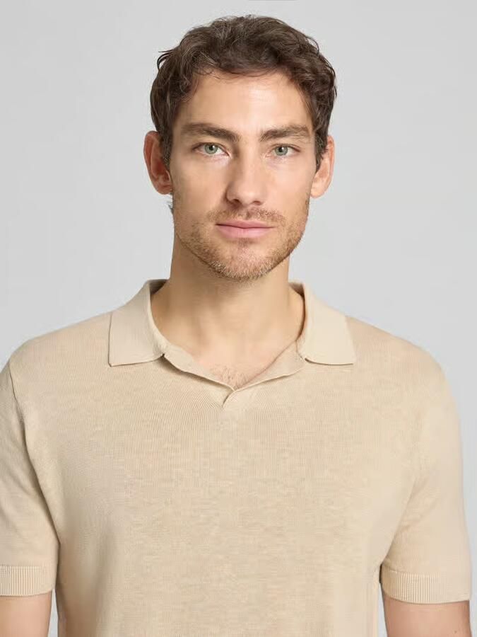 Selected Homme regular fit poloshirt van mix van katoen en linnen model 'MATTIS' - Foto 16