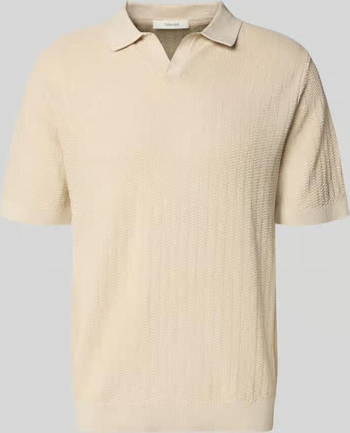 Selected Homme regular fit poloshirt van mix van katoen en linnen model 'MATTIS' - Foto 2
