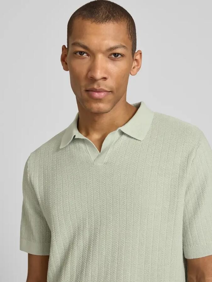 Selected Homme regular fit poloshirt van mix van katoen en linnen model 'MATTIS' - Foto 3