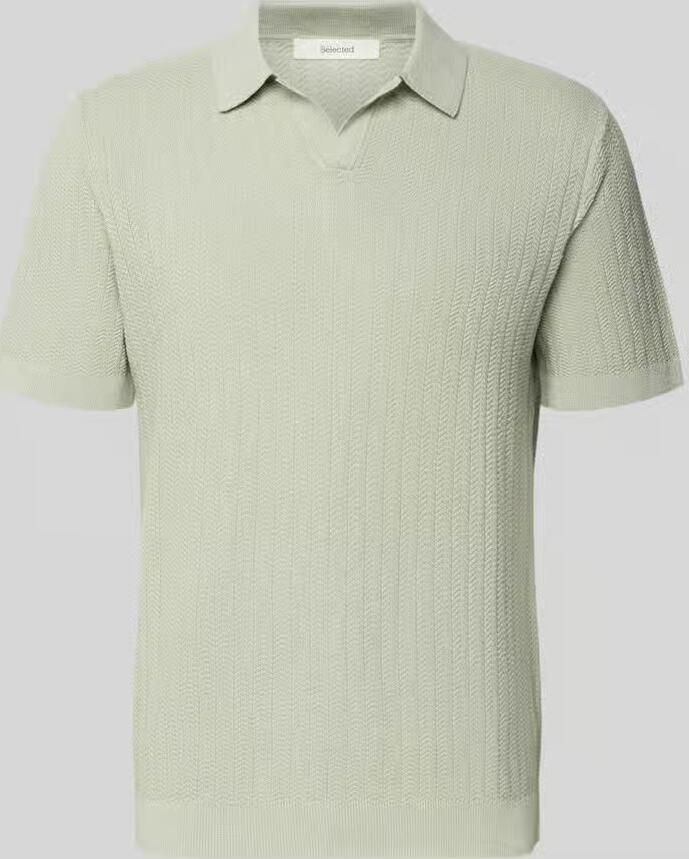 Selected Homme regular fit poloshirt van mix van katoen en linnen model 'MATTIS' - Foto 4