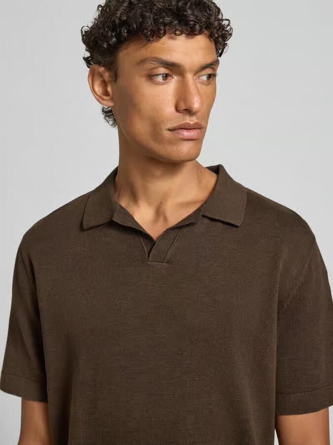 Selected Homme regular fit poloshirt van mix van katoen en linnen model 'MATTIS' - Foto 7