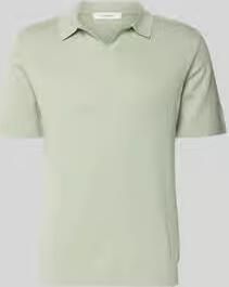 Selected regular fit poloshirt van mix van katoen en linnen model 'MATTIS' - Foto 8