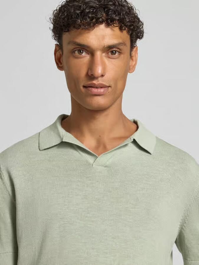 Selected Homme regular fit poloshirt van mix van katoen en linnen model 'MATTIS' - Foto 8