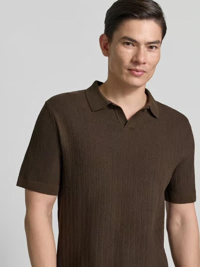 Selected Homme regular fit poloshirt van mix van katoen en linnen model 'MATTIS' - Foto 3