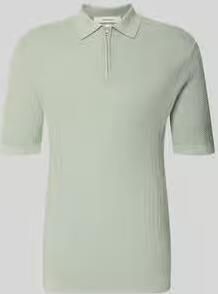 SELECTED MEN Heren Polo's & T-shirts Slhcran Ss Knit Structure Zip Polo Noos Mint - Foto 8