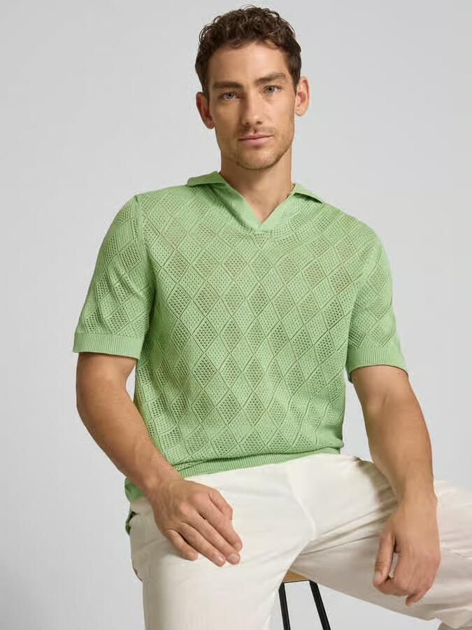 Selected regular fit poloshirt van puur katoen model 'ARCO'