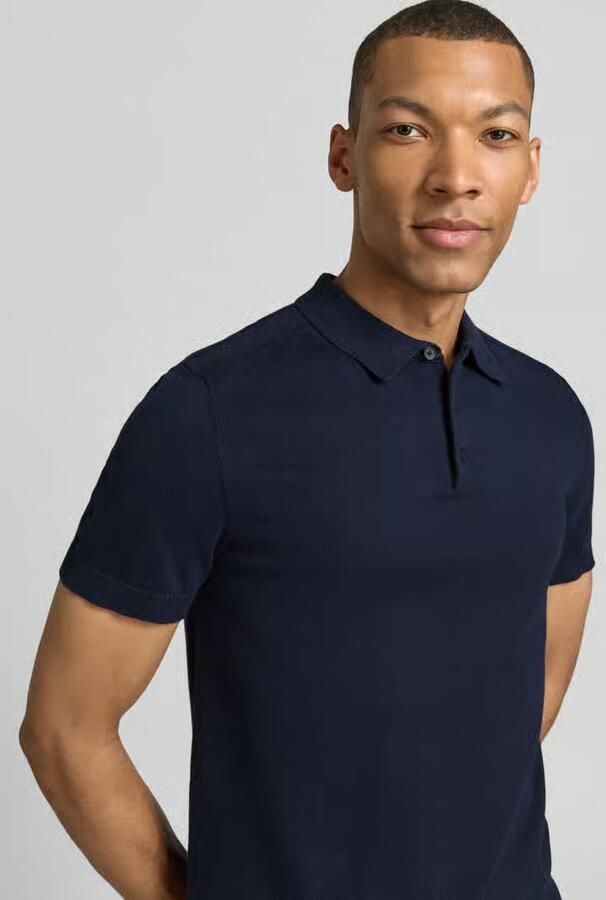 SELECTED MEN Heren Polo's & T-shirts Slhberg Ss Knit Polo Noos Donkerblauw - Foto 8