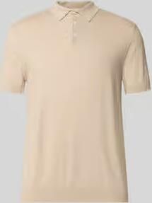 SELECTED HOMME Heren Polo's & T-shirts Slhberg Ss Knit Polo Noos Beige