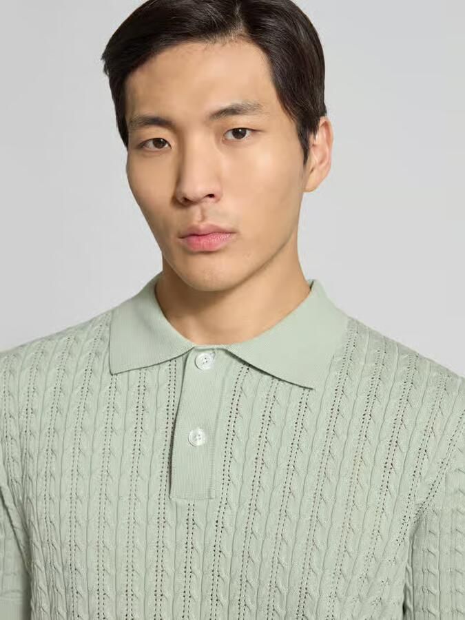 Selected regular fit poloshirt van puur katoen model 'MATTIS'