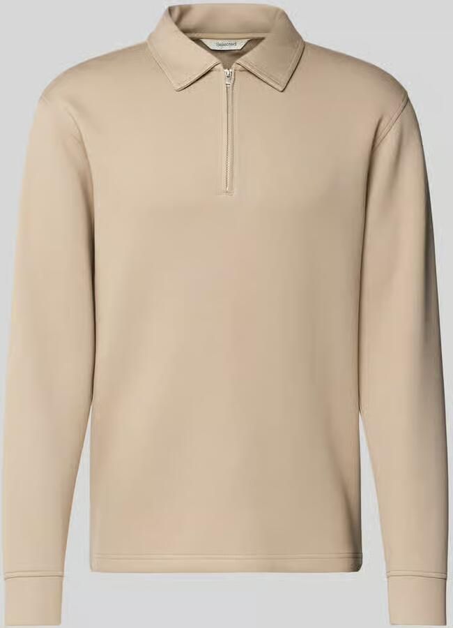Selected Homme Regular fit poloshirt van viscosemix model 'EMANUEL'