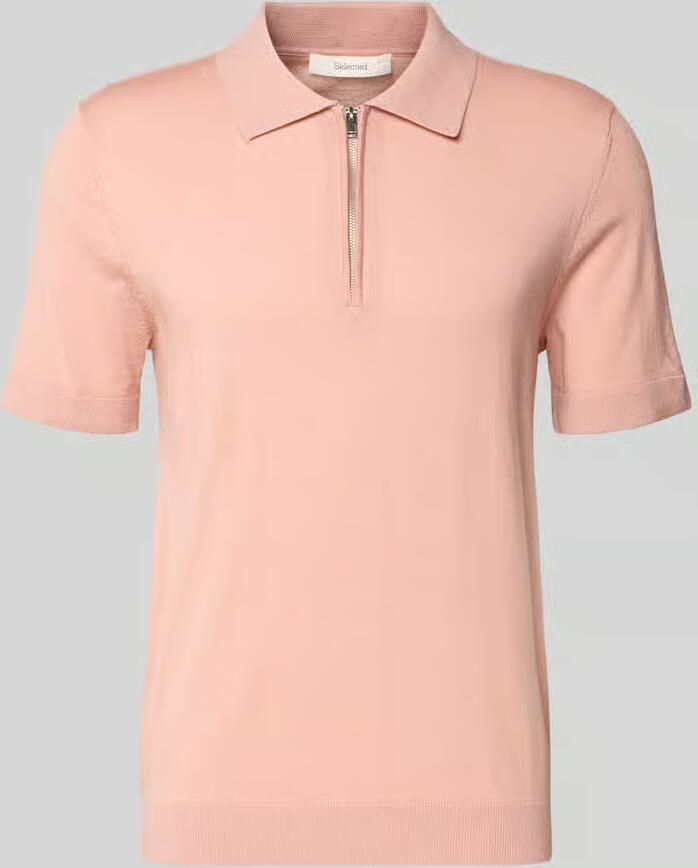 Selected Homme Regular fit poloshirt van zuivere wol model 'TRAY'