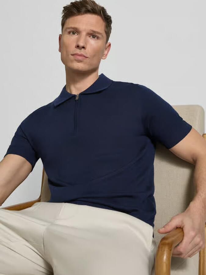 Selected Homme Regular fit poloshirt van zuivere wol model 'TRAY' - Foto 2