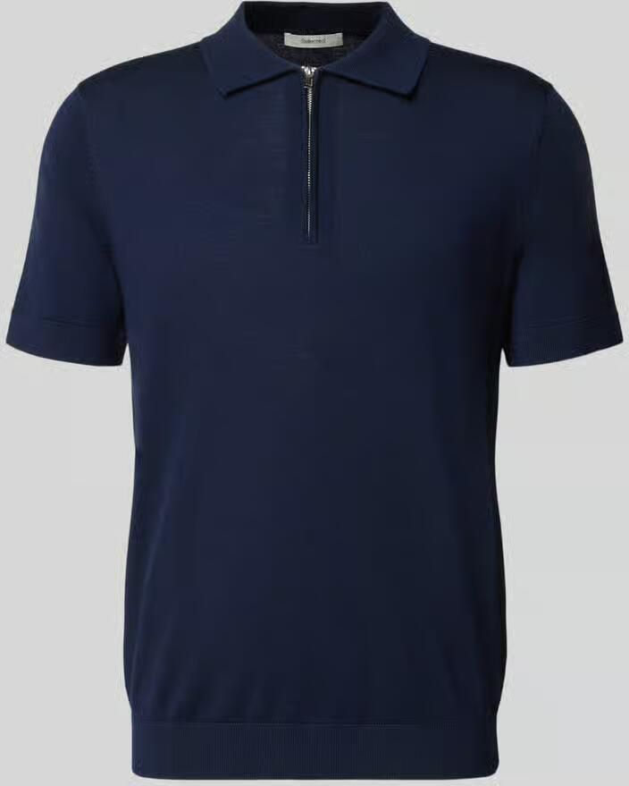 Selected Homme Regular fit poloshirt van zuivere wol model 'TRAY'