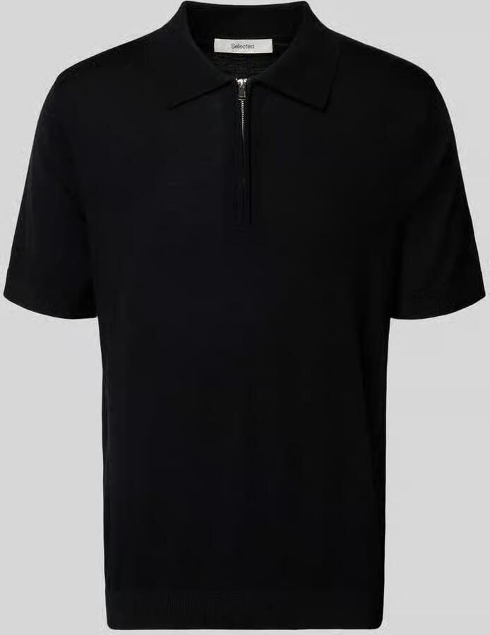 Selected Homme Regular Fit poloshirt van zuivere wol model 'TRAY' - Foto 2