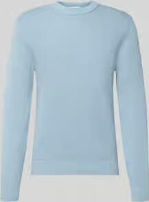 SELECTED MEN Heren Truien & Vesten Slhdane Ls Knit Structure Crew Neck Noos Lichtblauw - Foto 5