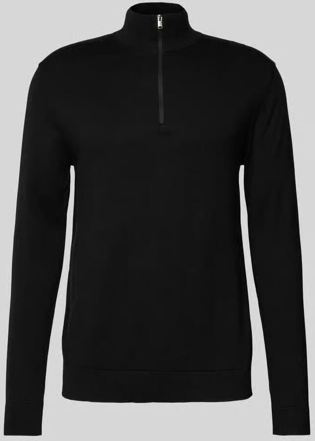 SELECTED MEN Heren Truien & Vesten Slhberg Half Zip Cardigan Noos Zwart - Foto 9