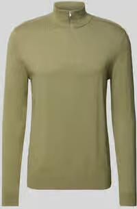 SELECTED MEN Heren Truien & Vesten Slhberg Half Zip Cardigan Noos Khaki - Foto 10