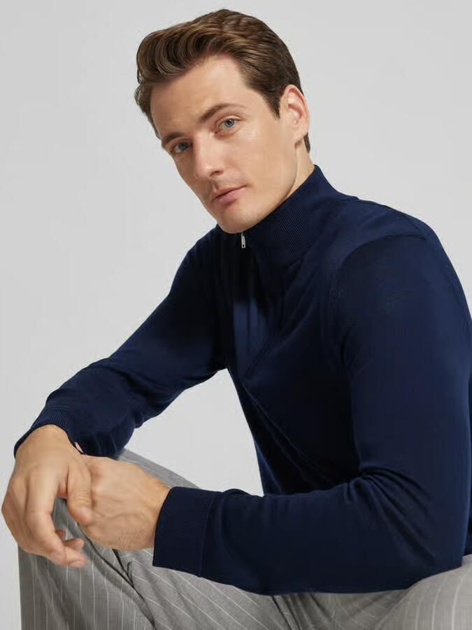 Selected Homme Gebreide pullover van merinowol met schipperskraag model 'TRAY' - Foto 2