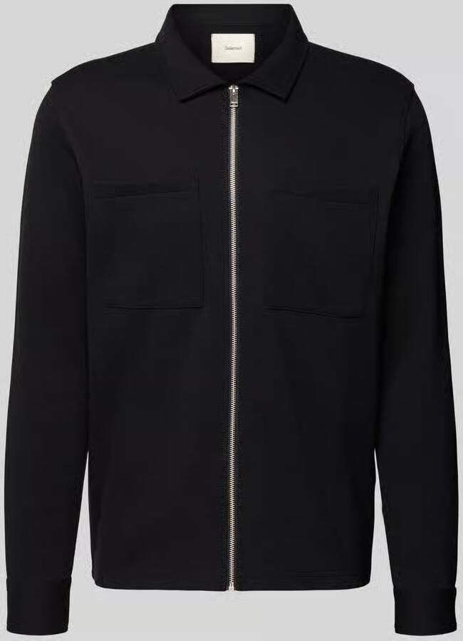 Selected Homme Regular fit sweatjack van katoenmix model 'JACKIE'