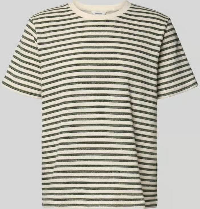 Selected T-shirt Korte Mouw T-Shirt Kevin Stripe Egret Sky Captain - Foto 2