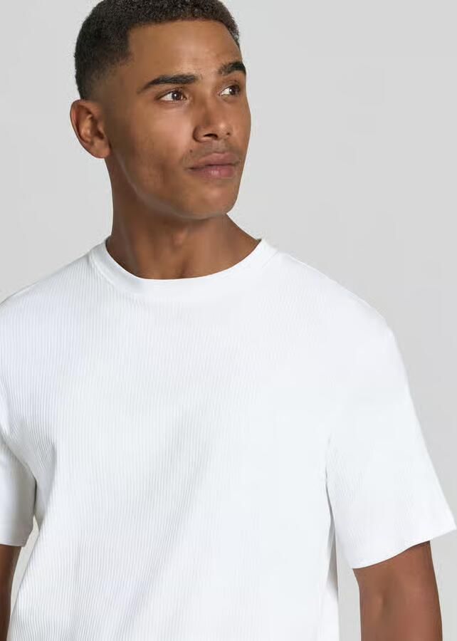 Selected regular fit T-shirt van katoenmix model 'SPENCER' - Foto 2