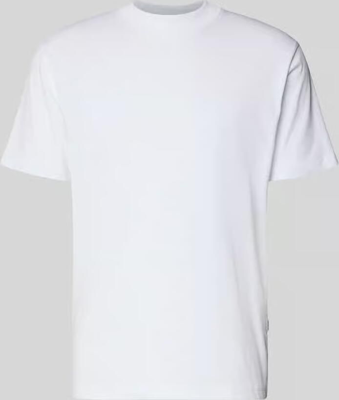Selected Homme Geribbelde Ronde Hals Korte Mouw T-shirt White Heren - Foto 4