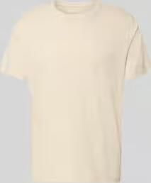 SELECTED MEN Heren Polo's & T-shirts Slhaspen Slub Ss O-neck Tee Noos Beige - Foto 5