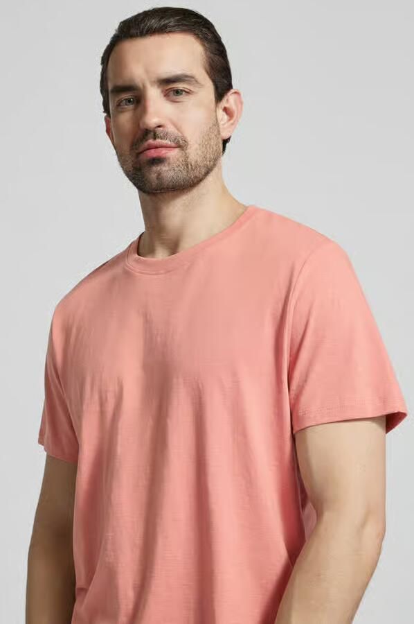 Selected regular fit T-shirt van puur katoen model 'HASPEN'