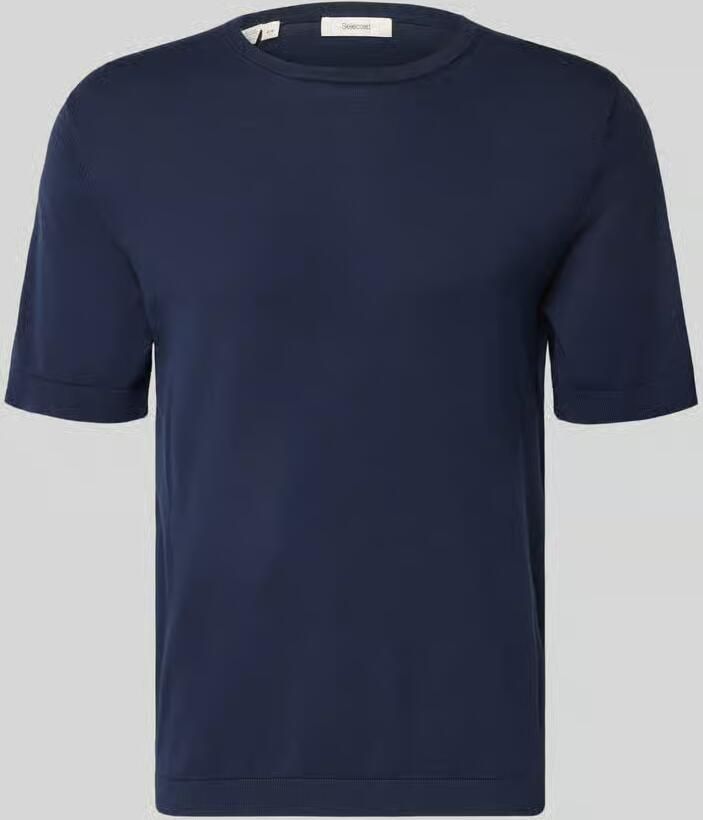 Selected Homme Regular fit gebreid shirt van biologisch katoen model 'TORINO' - Foto 4