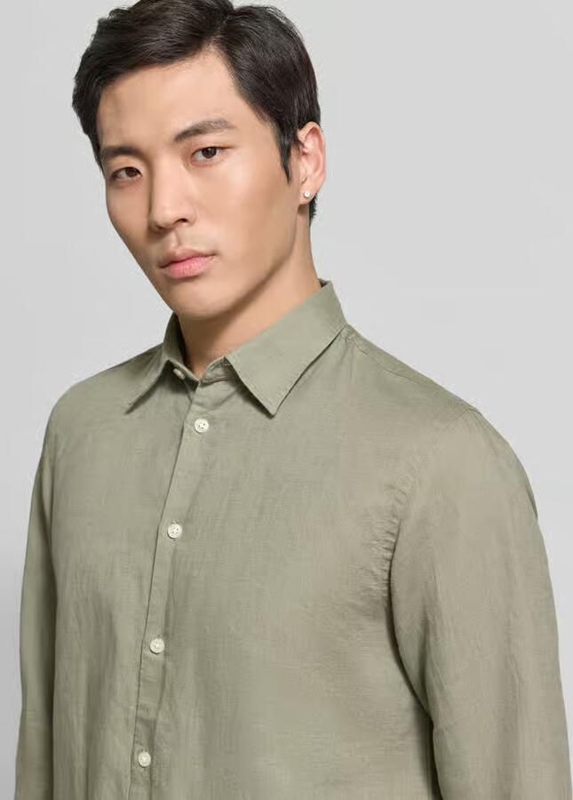 Selected Homme regular fit vrijetijdsoverhemd van mix van katoen en linnen model 'CLAY LINENBLEND' - Foto 3