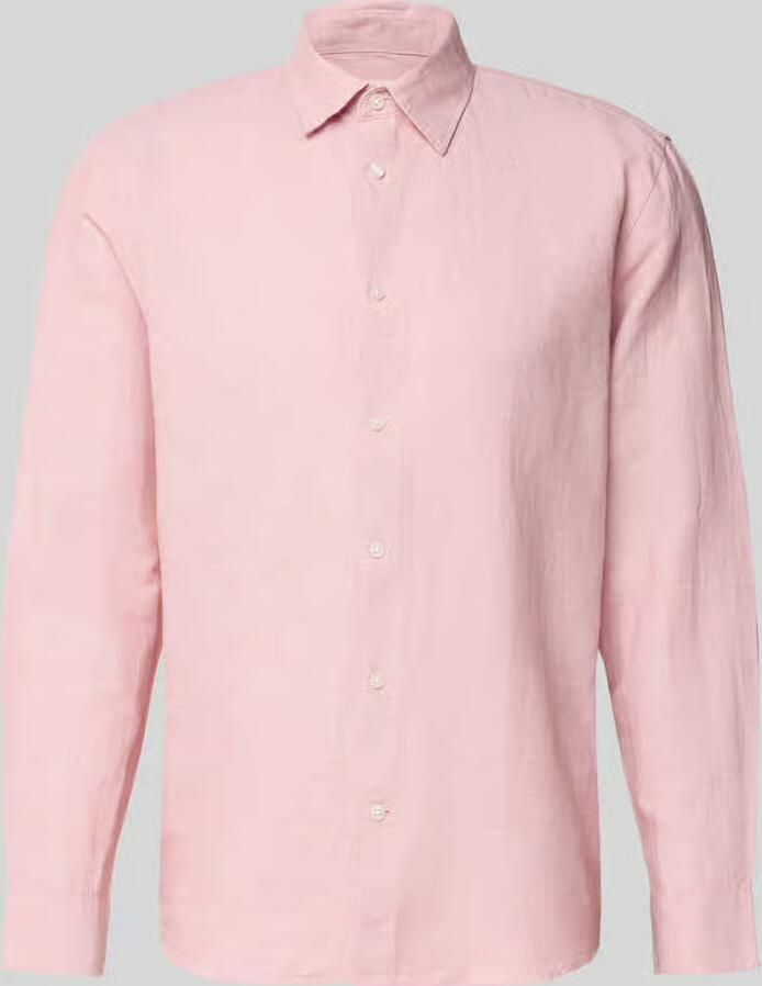 Selected Homme regular fit vrijetijdsoverhemd van mix van katoen en linnen model 'CLAY LINENBLEND' - Foto 2