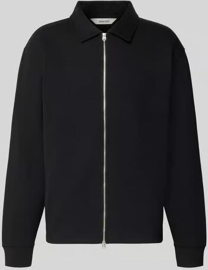 SELECTED MEN Heren Truien & Vesten Slhtom Soft Full Zip Sweat Noos Zwart - Foto 5