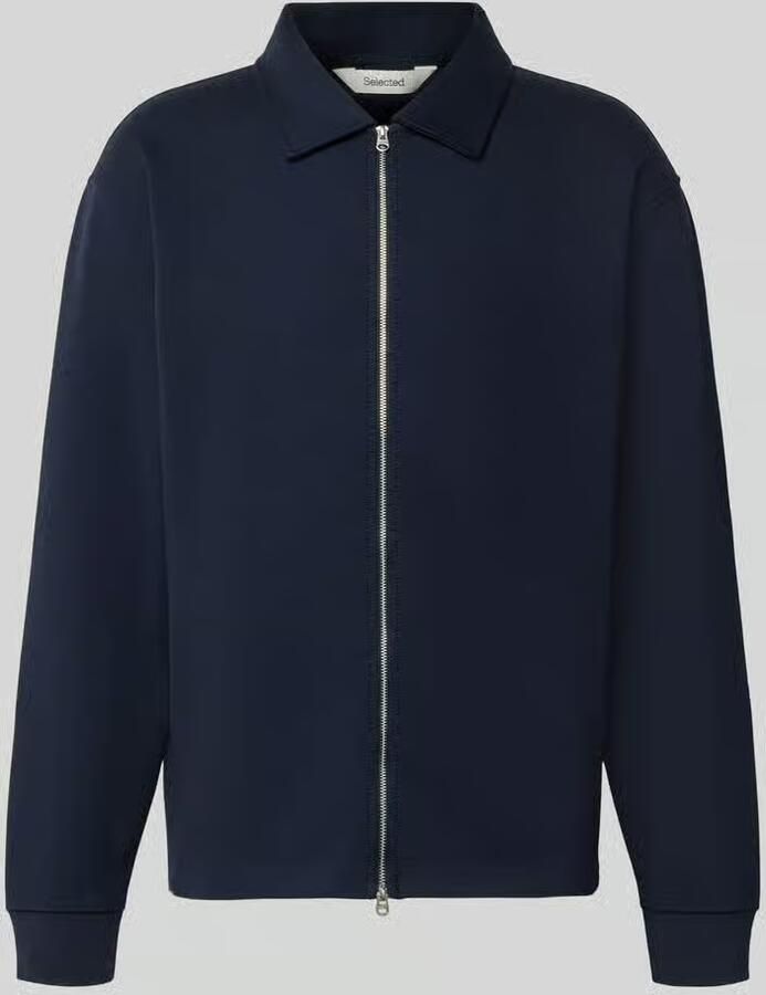 Selected Homme Regular sweatjack van katoenmix model 'TOM'