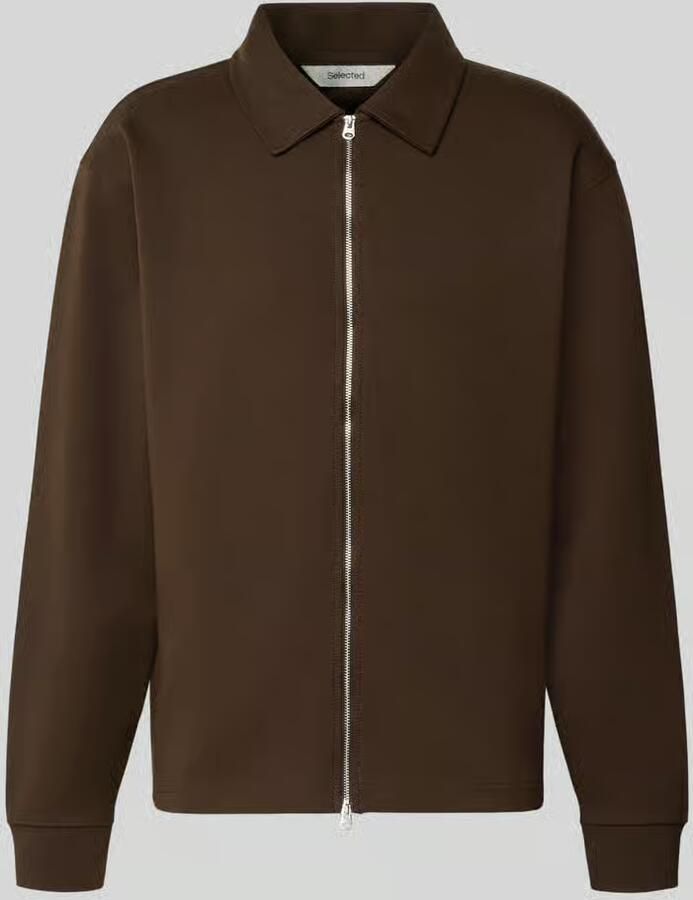 Selected Homme Regular sweatjack van katoenmix model 'TOM'