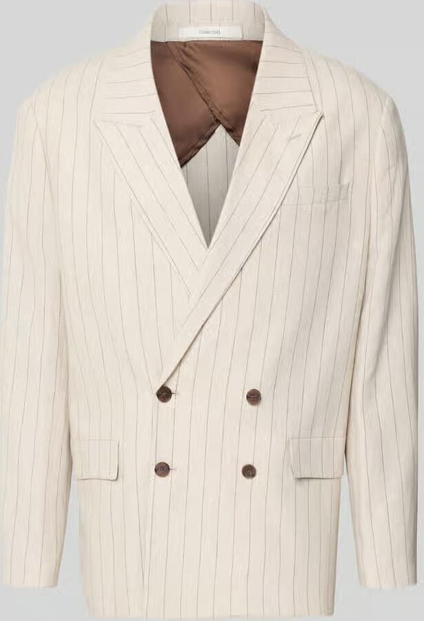 Selected Homme relaxed fit colbert van linnen-katoenmix model 'MALIK'
