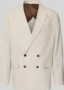 Selected relaxed fit colbert van linnen-katoenmix model 'MALIK'