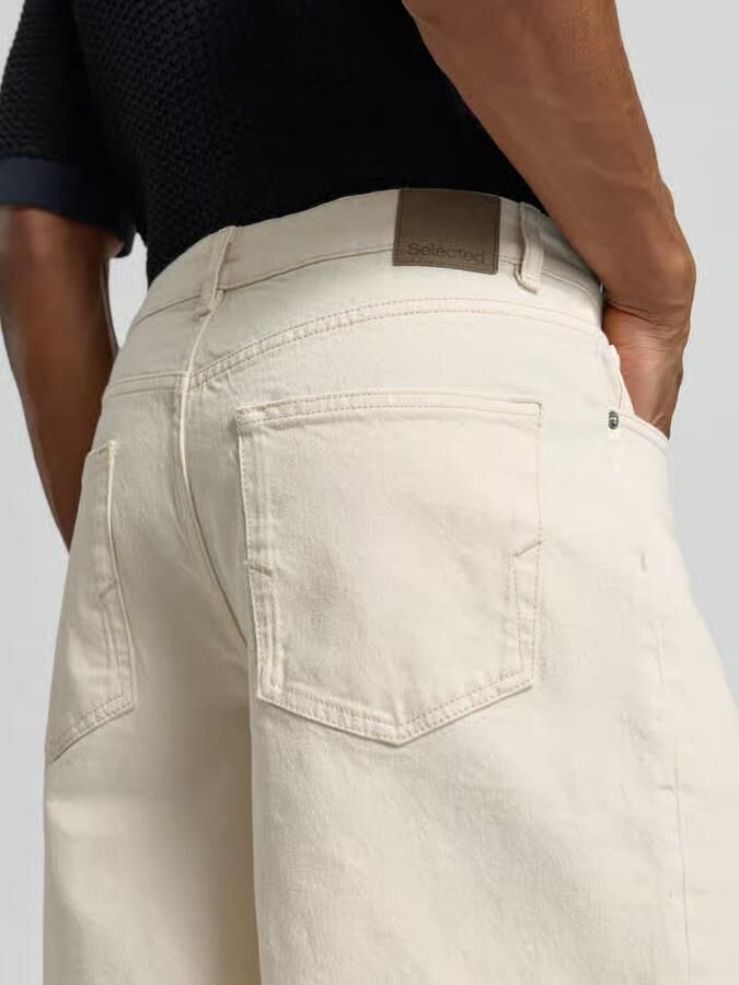 Selected Homme relaxed fit korte jeans van katoenmix model 'LOOSE ALEX SUMMER'