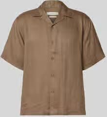 Selected relaxed fit linnen overhemd met resortkraag model 'KYLIAN'