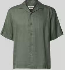 Selected relaxed fit linnen overhemd met resortkraag model 'KYLIAN'