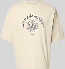 Selected relaxed fit T-shirt van puur katoen model 'BOXYNORMAN GRAPHIC' - Foto 4