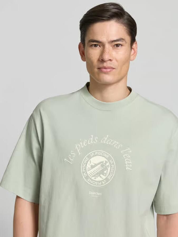 Selected Homme relaxed fit T-shirt van puur katoen model 'BOXYNORMAN GRAPHIC' - Foto 5