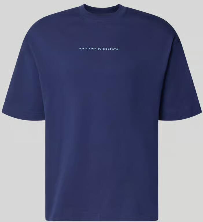 SELECTED MEN Heren Polo's & T-shirts Slhrelaxnorman License Ss Tee Donkerblauw - Foto 8