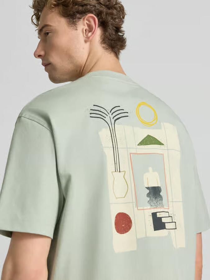 Selected Homme relaxed fit T-shirt van puur katoen model 'NORMAN' - Foto 4