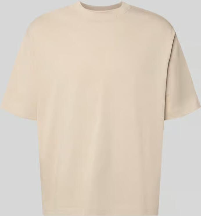 SELECTED MEN Heren Polo's & T-shirts Slhrelaxaspen 2-ply Ss O-neck Noos Beige - Foto 8