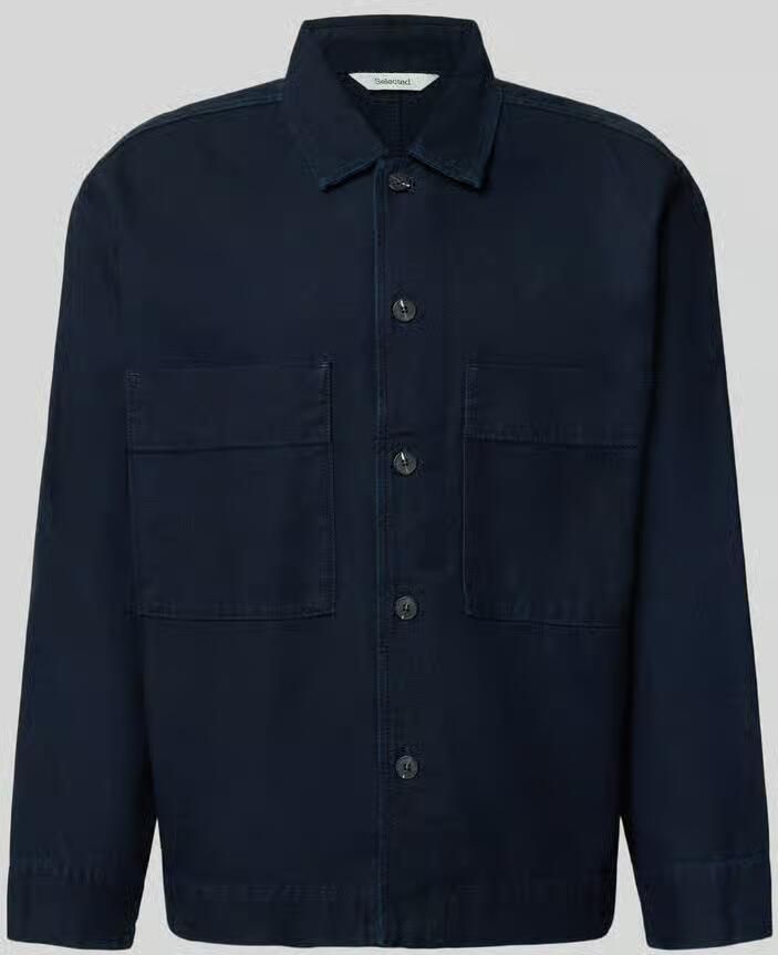 Selected relaxed fit vrijetijdsoverhemd van mix van katoen en hennep model 'PAZ'